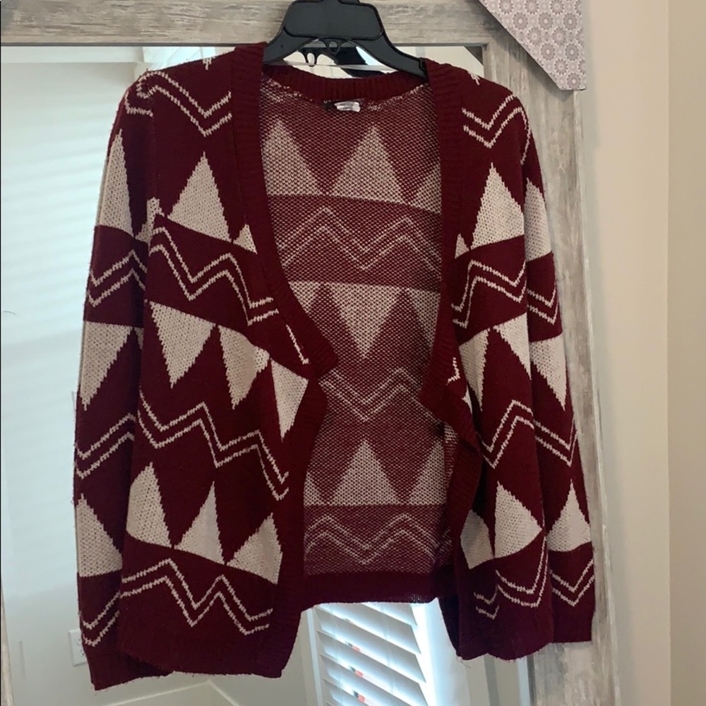 Burgundy Cardigan